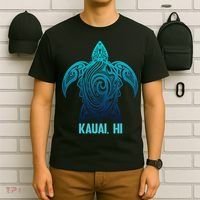 Kauai Hawaii Tribal Sea Turtle Hawaiian Surfer Scuba Diving T-Shirt thumb 6
