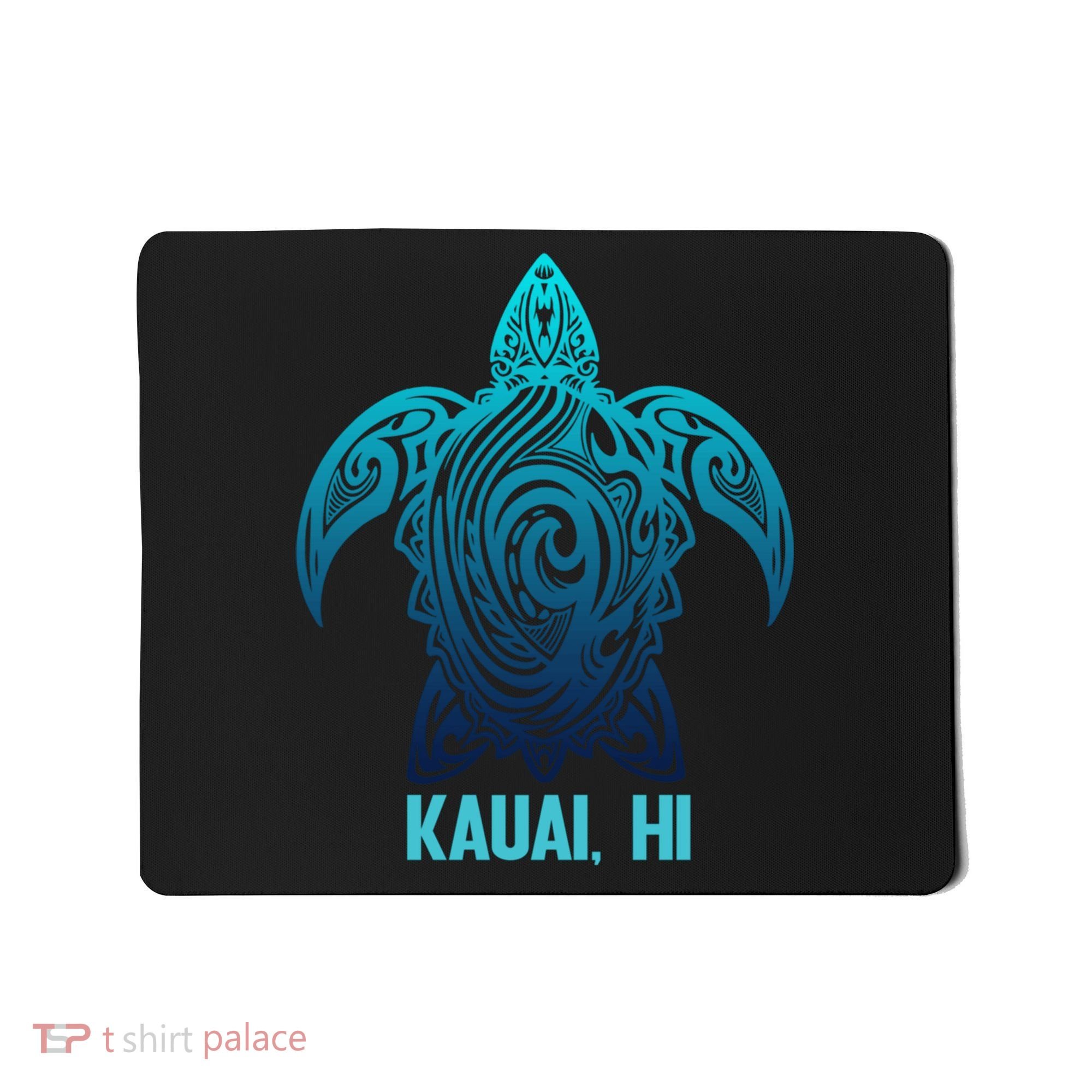 Kauai Hawaii Tribal Sea Turtle Hawaiian Surfer Scuba Diving Mousepad