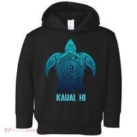 Kauai Hawaii Tribal Sea Turtle Hawaiian Surfer Scuba Diving Toddler Hoodie thumb 0