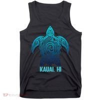 Kauai Hawaii Tribal Sea Turtle Hawaiian Surfer Scuba Diving Tank Top thumb 0