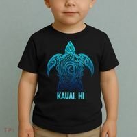Kauai Hawaii Tribal Sea Turtle Hawaiian Surfer Scuba Diving Toddler T-Shirt thumb 2