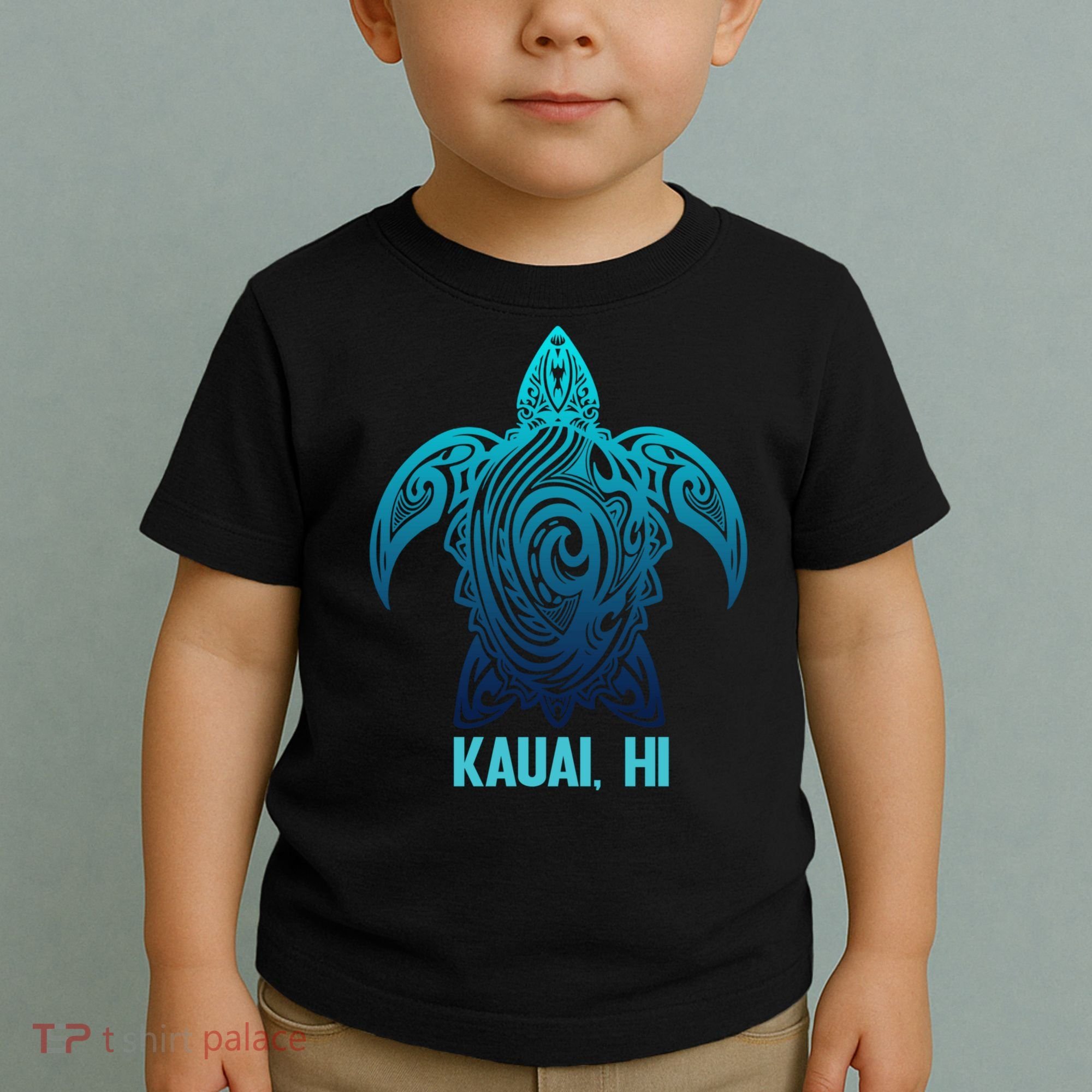 Kauai Hawaii Tribal Sea Turtle Hawaiian Surfer Scuba Diving Toddler T-Shirt