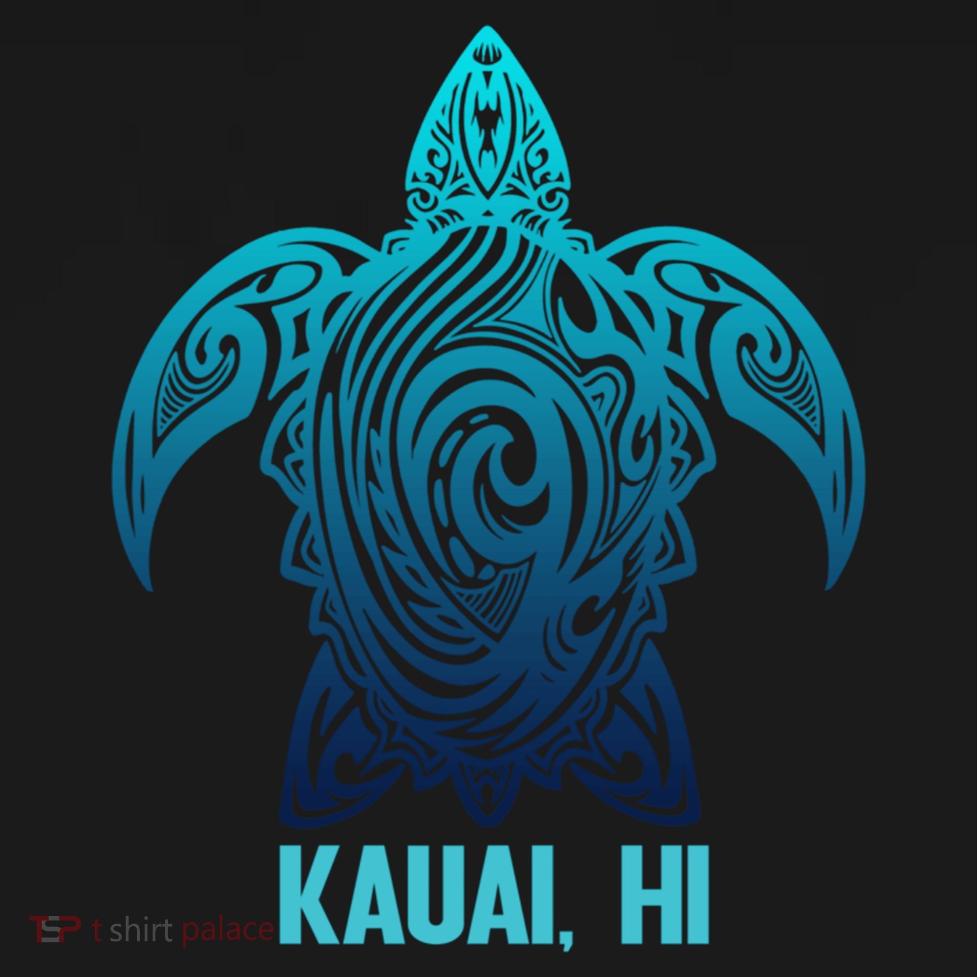 Kauai Hawaii Tribal Sea Turtle Hawaiian Surfer Scuba Diving Kids Hoodie