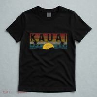 Kauai Hawaii Vintage Sunset Surfer Beach Souvenir T-Shirt thumb 5