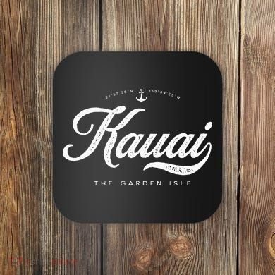 Kauai Hawaii Vintage Retro Coaster