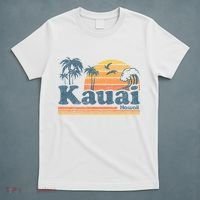 Kauai Hawaii Vintage Beach Summer Surfing 70s Retro Hawaiian T-Shirt thumb 5
