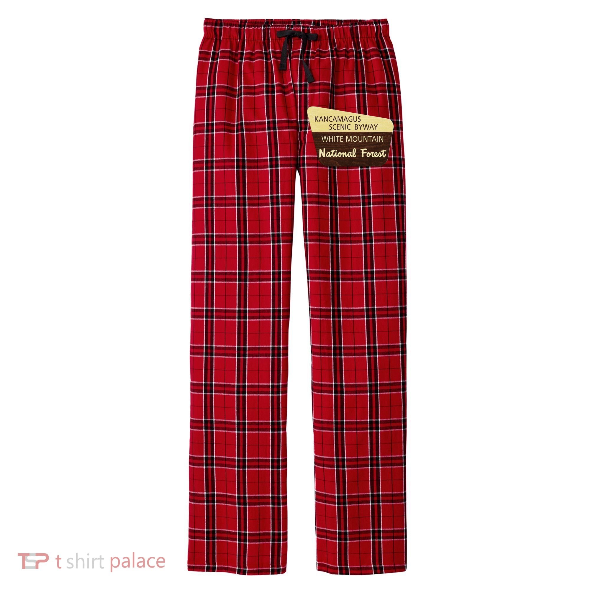 Kancamagus Highway White Mountain National Forest Gift Men's Flannel Plaid Pajama Pants