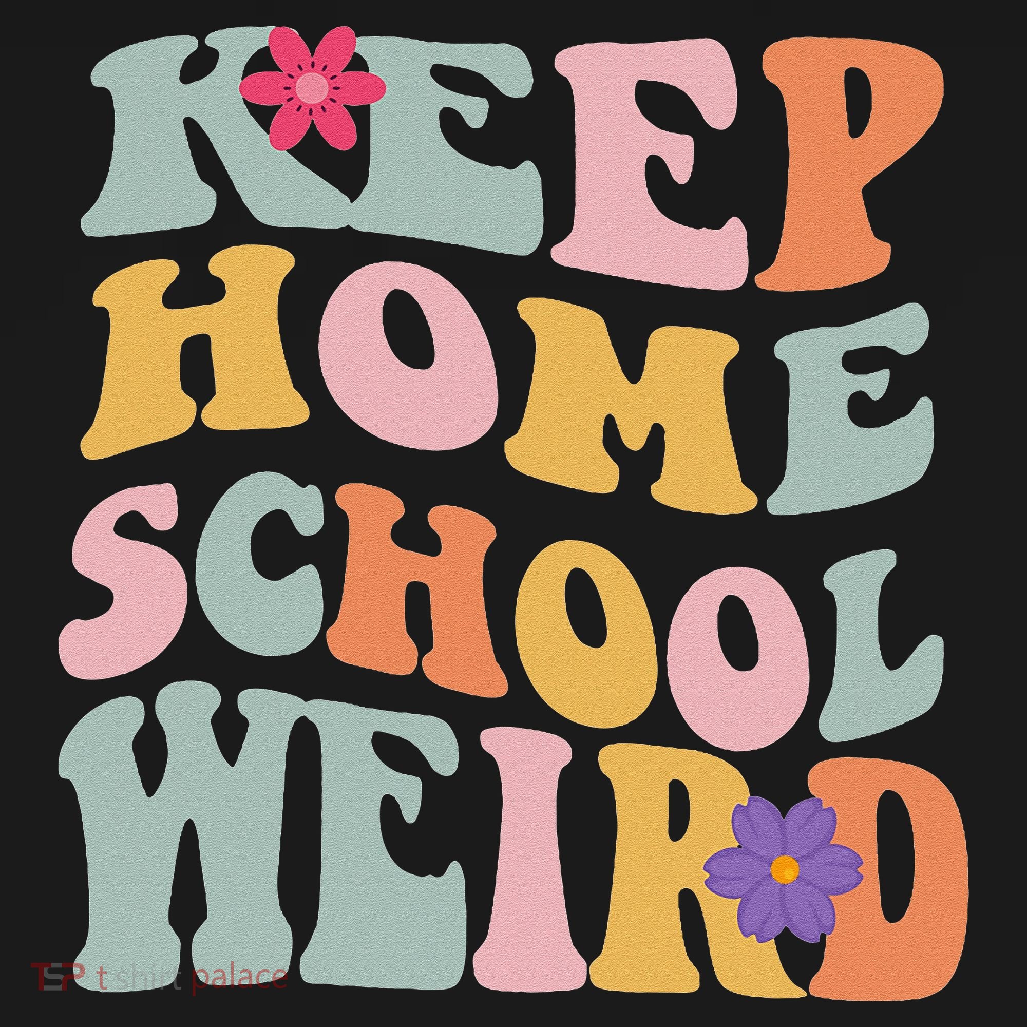 Keep Homeschool Weird Funny Homeschool Mom Retro Groovy Tank Top