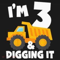Kids Im 3 And Digging It 3rd Birthday Construction Truck Baby Bodysuit thumb 2