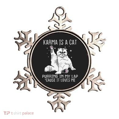 Karma is a Cat Purring in My Lap Cause It's Loves Me Ornament