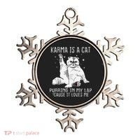 Karma is a Cat Purring in My Lap Cause It's Loves Me Ornament thumb 0