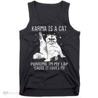 Karma is a Cat Purring in My Lap Cause It's Loves Me Tank Top thumb 0