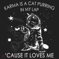 Karma Is A Cat Purring In My Lap Cause It Loves Me Cat Lover Beanie thumb 2