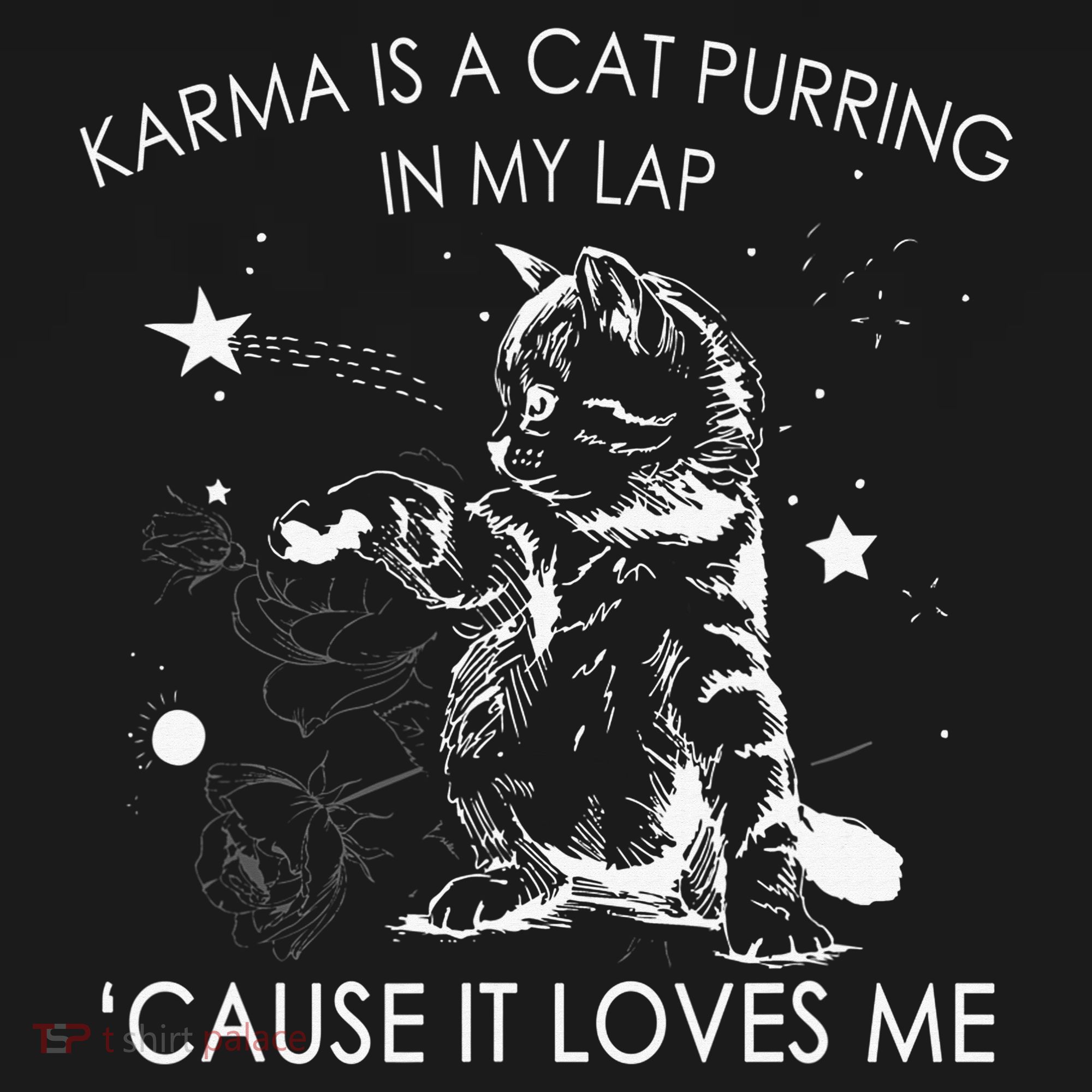 Karma Is A Cat Purring In My Lap Cause It Loves Me Cat Lover Baby Bodysuit
