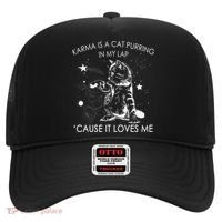 Karma Is A Cat Purring In My Lap Cause It Loves Me Cat Lover Hat thumb 0