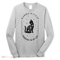 Karma Is A Cat Purring In My Lap Long Sleeve Shirt thumb 0