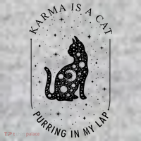 Karma Is A Cat Purring In My Lap Long Sleeve Shirt thumb 2