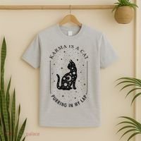 Karma Is A Cat Purring In My Lap T-Shirt thumb 2