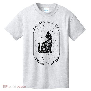 Karma Is A Cat Purring In My Lap Kids T-Shirt