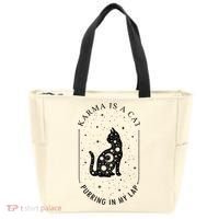 Karma Is A Cat Purring In My Lap Tote Bag thumb 0