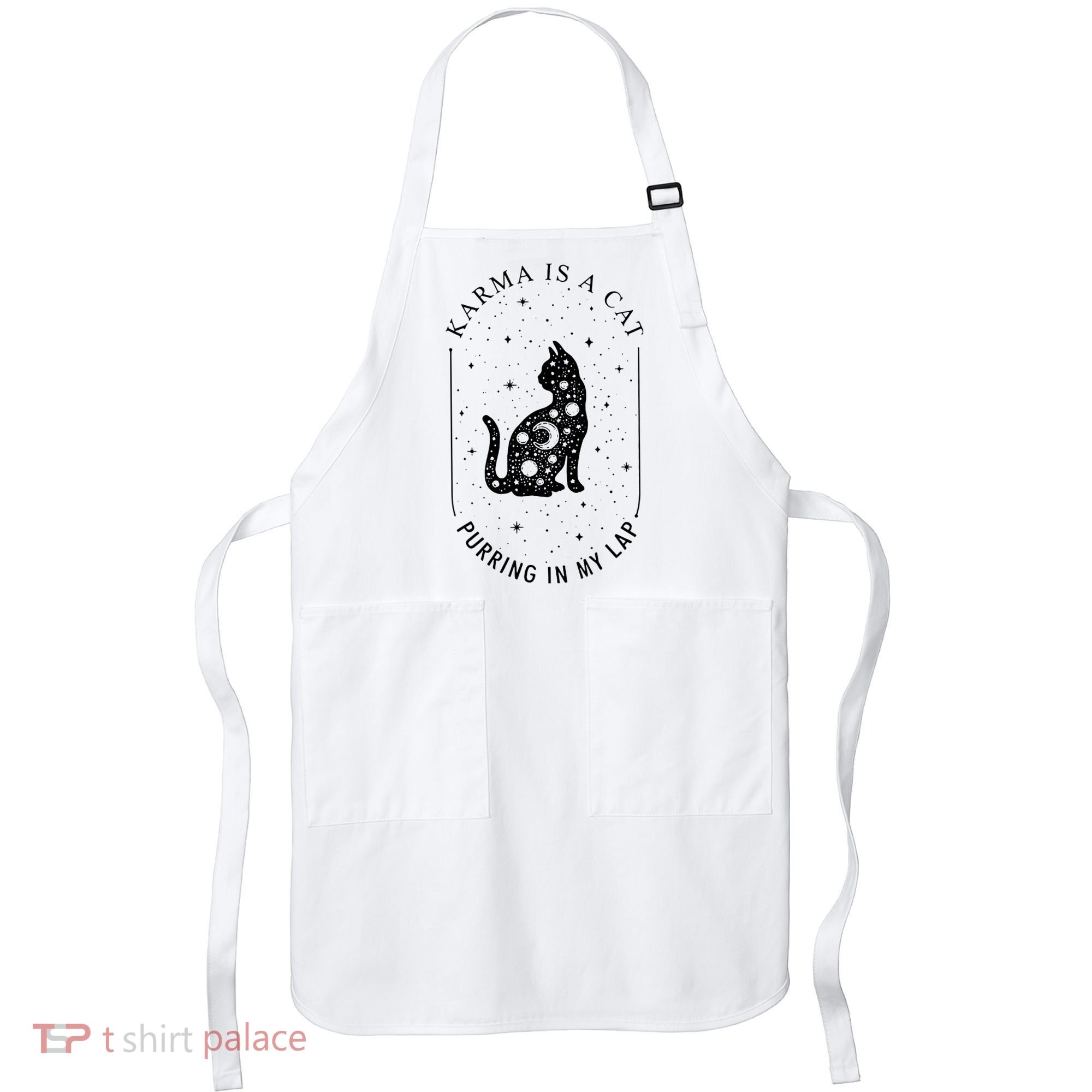 Karma Is A Cat Purring In My Lap Apron