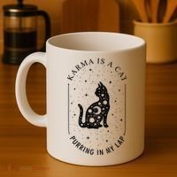Karma Is A Cat Purring In My Lap Coffee Mug thumb 4