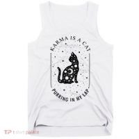 Karma Is A Cat Purring In My Lap Tank Top thumb 0