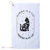 Karma Is A Cat Purring In My Lap Golf Towel thumb 0