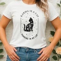 Karma Is A Cat Purring In My Lap Women's T-Shirt thumb 2
