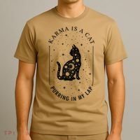 Karma Is A Cat Purring In My Lap Cause It Loves Me T-Shirt thumb 3