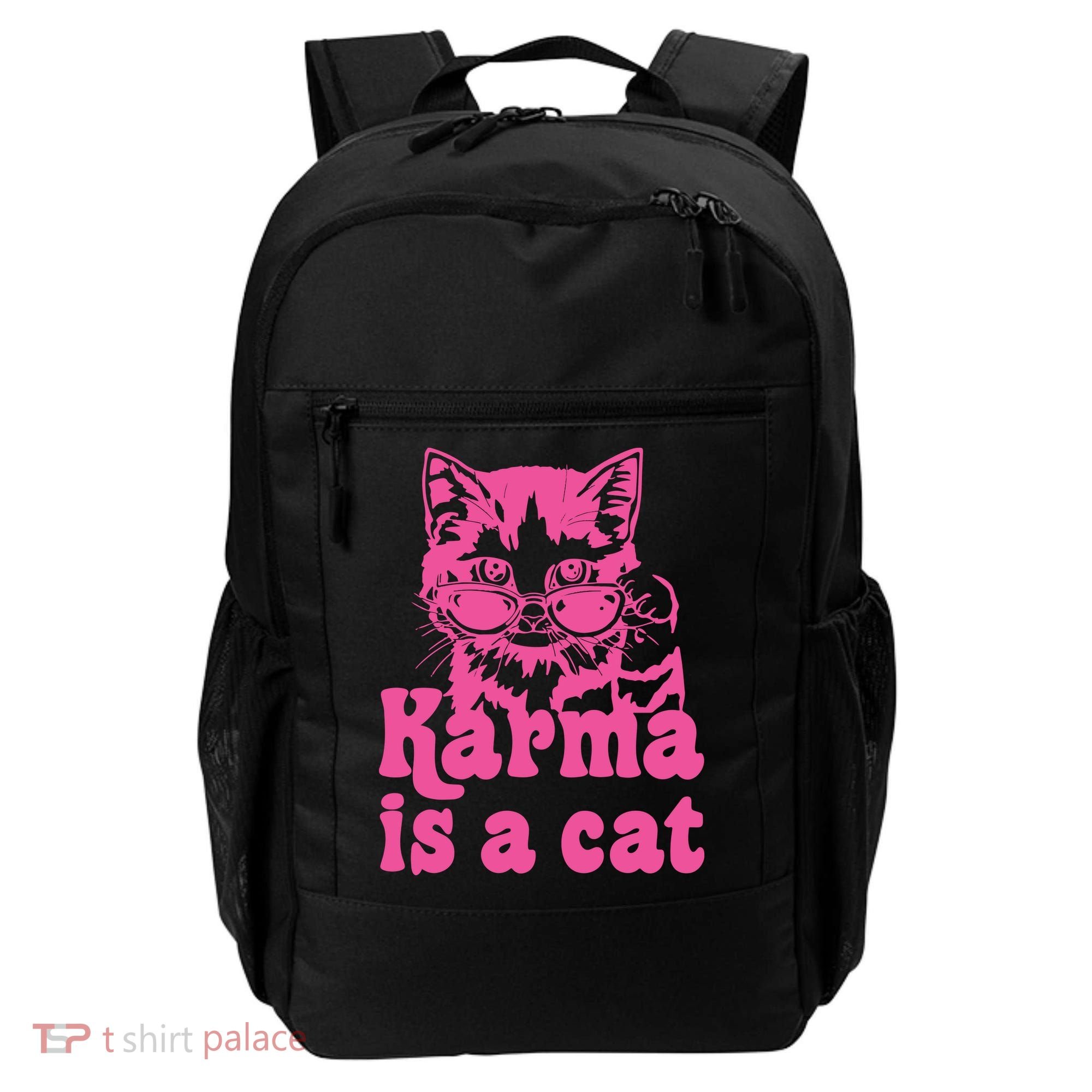 Karma Is A Cat Funny Karma Backpack