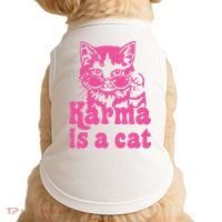 Karma Is A Cat Funny Karma Doggie Tank thumb 0