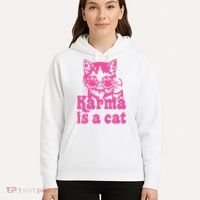 Karma Is A Cat Funny Karma Hoodie thumb 5