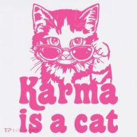 Karma Is A Cat Funny Karma Women's Tank Top thumb 5