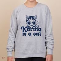 Karma Is A Cat Women's Sweatshirt thumb 0