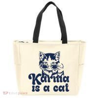 Karma Is A Cat Tote Bag thumb 0