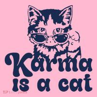 Karma Is A Cat Coaster thumb 2