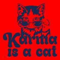 Karma Is A Cat Santa Hat thumb 1