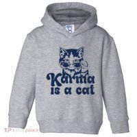 Karma Is A Cat Toddler Hoodie thumb 0