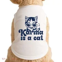 Karma Is A Cat Doggie Tank thumb 0