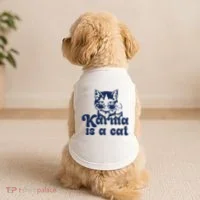 Karma Is A Cat Doggie Tank thumb 2