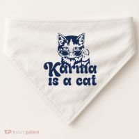 Karma Is A Cat USA-Made Doggie Bandana thumb 0