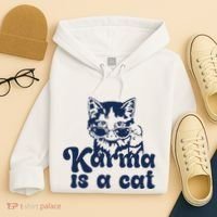 Karma Is A Cat Hoodie thumb 4