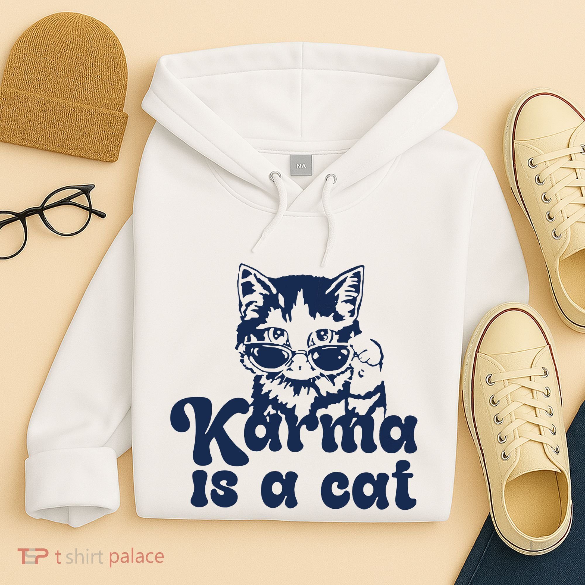 Karma Is A Cat Hoodie