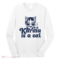 Karma Is A Cat Long Sleeve Shirt thumb 0