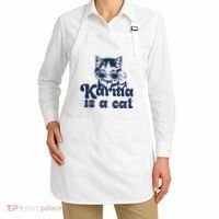 Karma Is A Cat Apron thumb 2