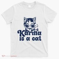 Karma Is A Cat T-Shirt thumb 0