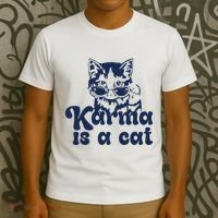 Karma Is A Cat T-Shirt thumb 3