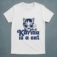 Karma Is A Cat T-Shirt thumb 5