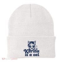 Karma Is A Cat Beanie thumb 0